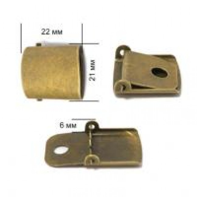 Застежка для бейсболки цвет антик