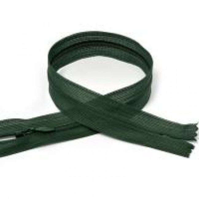 Молния потайная 50 см н/р цвет темно-зеленый 272
