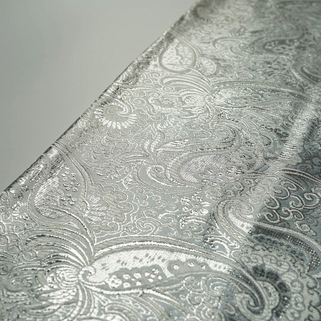  Парча Жаккард Серебро 08 голубой