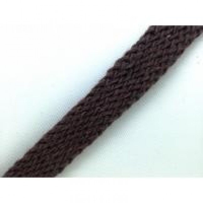 Шнур ХБ плоский 10 мм цвет коричневый