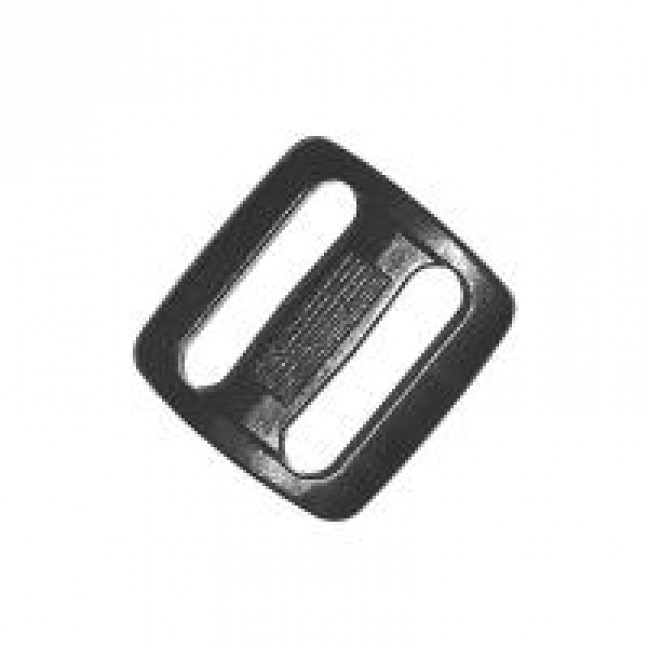 Пряжка двухщелевая пластик ПП 20 мм цвет черный