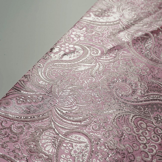 Парча Жаккард Серебро 07 розовый