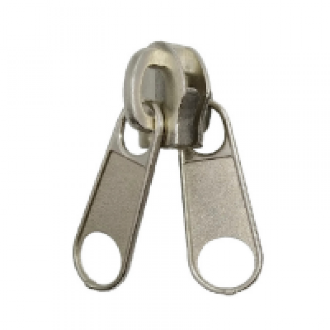 Бегунок для спиральной молнии тип 10 галант двойной цвет никель