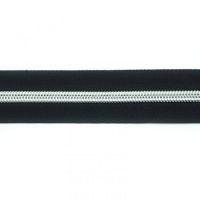 Рулонная молния декоративная спиральная тип 5 цвет черный звено серебро