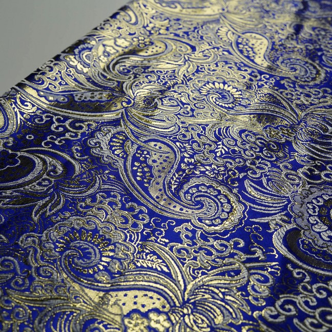 Парча Жаккард Золото 02 василек