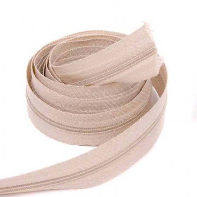 Рулонная молния спиральная тип 5 цвет светло-бежевый 276 плотность 16 г/м