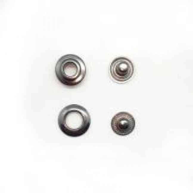 Кнопка люверсная Beta 13 мм тёмный никель