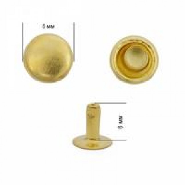 Хольнитены 6 мм цвет золото