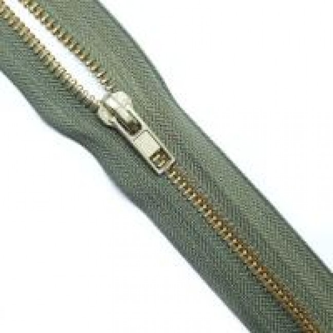 Молния джинсовая тип 5 18 см цвет хаки 272