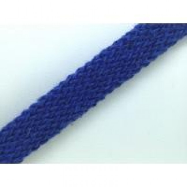 Шнур ХБ плоский 10 мм цвет василек
