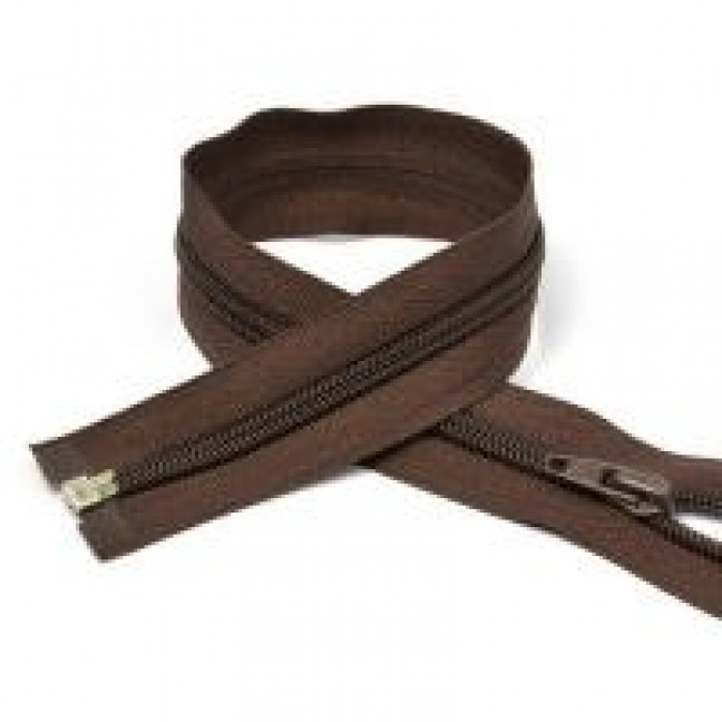 Молния спиральная тип 4 18 см н/р цвет коричневый 304