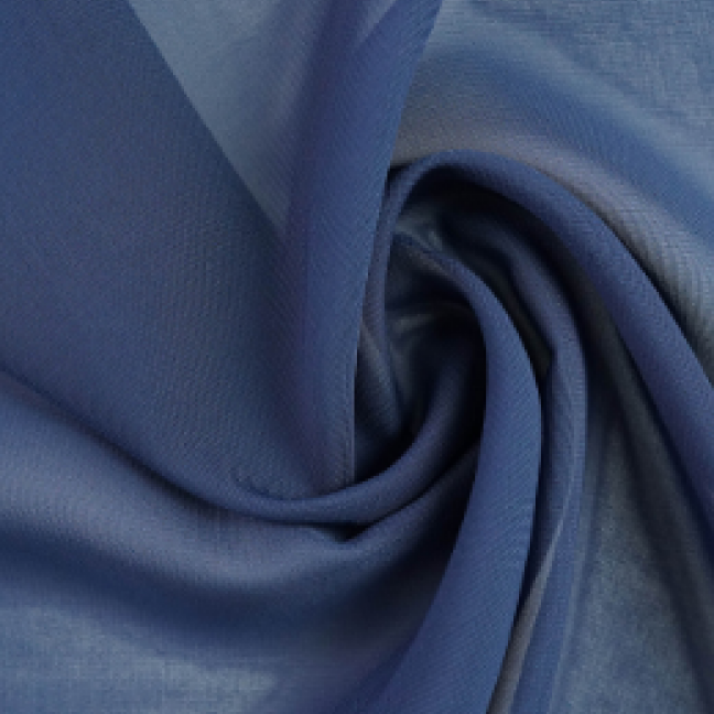 Шифон г/к  05 темно-синий