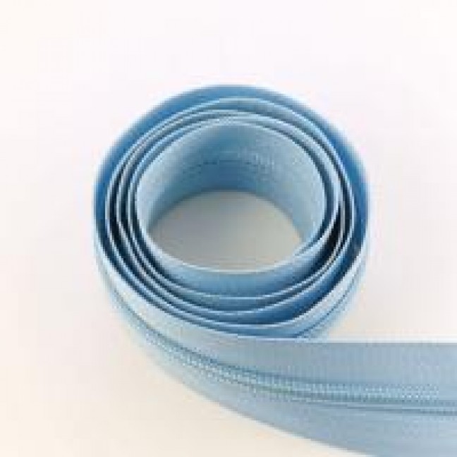 Рулонная молния спиральная тип 5 цвет голубой 184 плотность 14 г/м