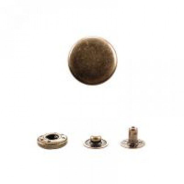 Кнопка для одежды 15 мм Альфа пластик цвет коричневый