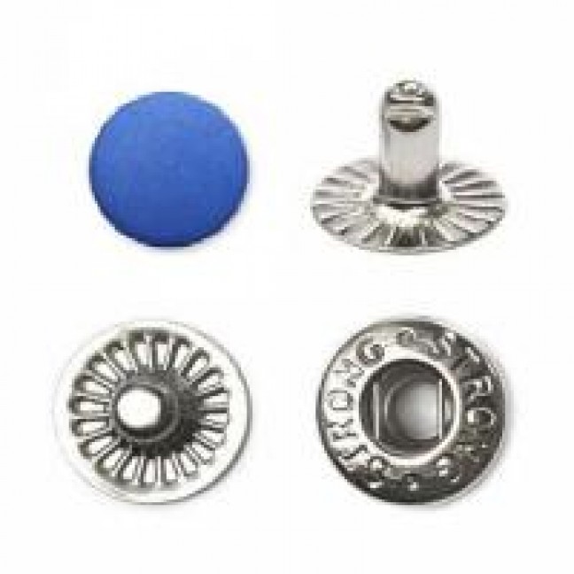 Кнопка для одежды 15 мм Альфа пластик цвет василек