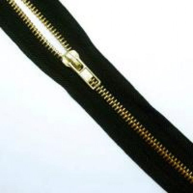 Молния металлическая тип 10 75 см цвет черный 322