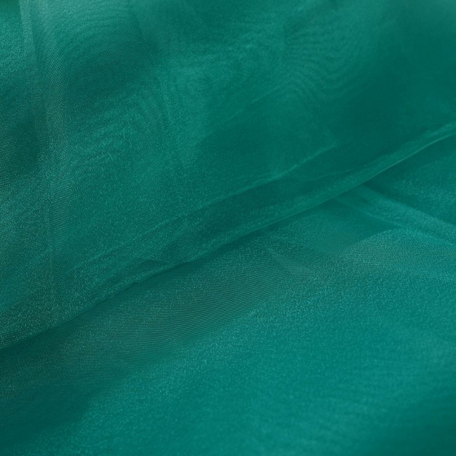 Органза 14 зеленая бирюза лучшие ткани оптом, качественные ткани магазин Акварель Текс доставка  Москва, купите ткани со скидкой ткани из Франции и Европы