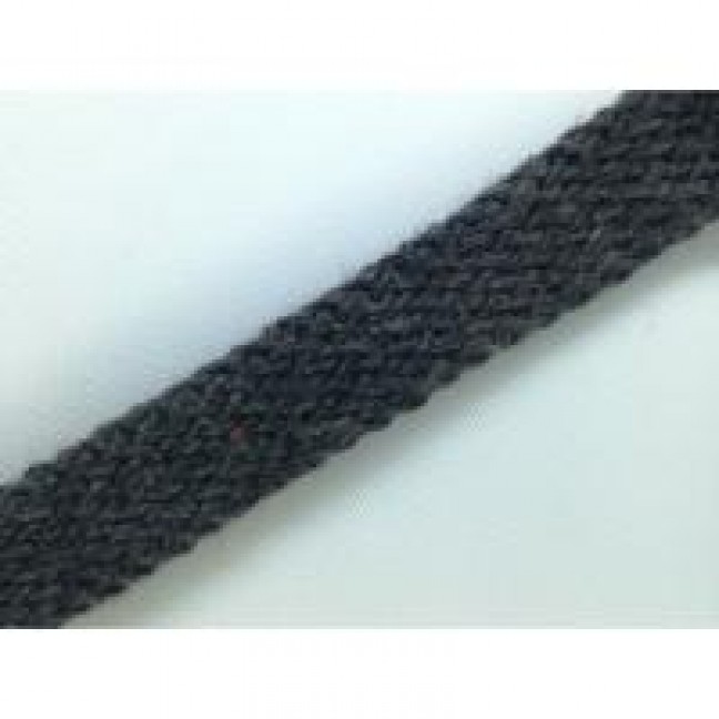 Шнур ХБ плоский 10 мм цвет темно-серый