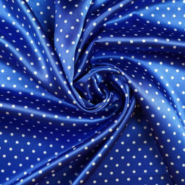  Атлас стрейч горох 02 сине-белый D4