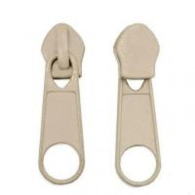 Бегунок для спиральной молнии тип 3 цвет бежево-серый 307