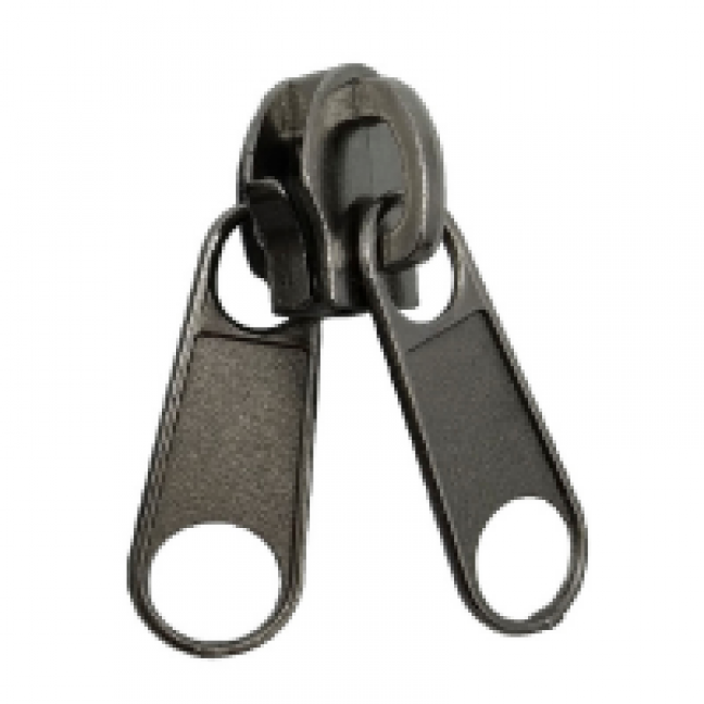 Бегунок для спиральной молнии тип 10 галант двойной цвет темный никель