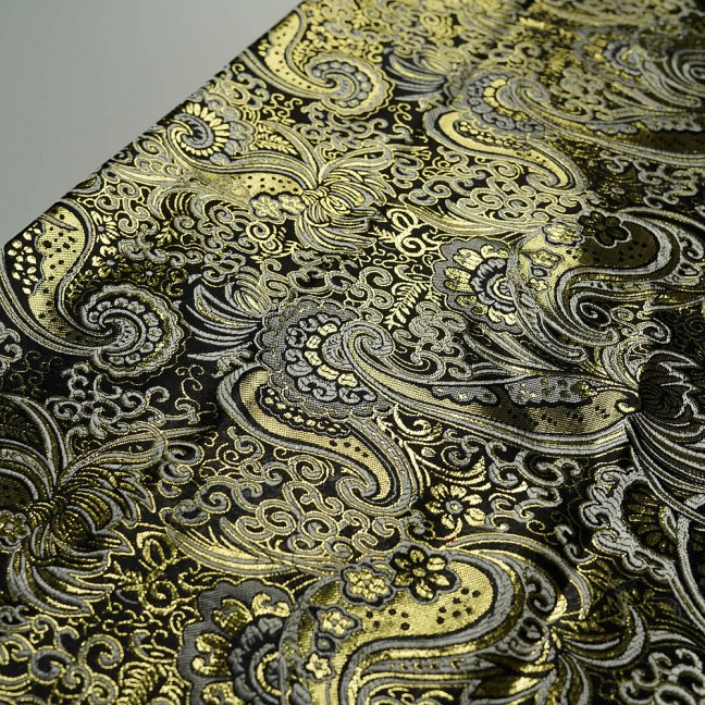 Парча Жаккард Золото 01 черный