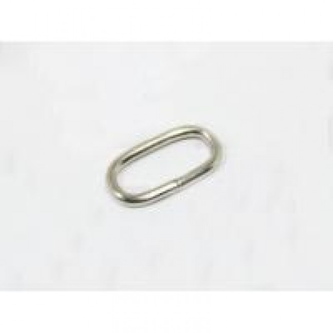 Пряжка-рамка овальная 20х7 мм цвет никель