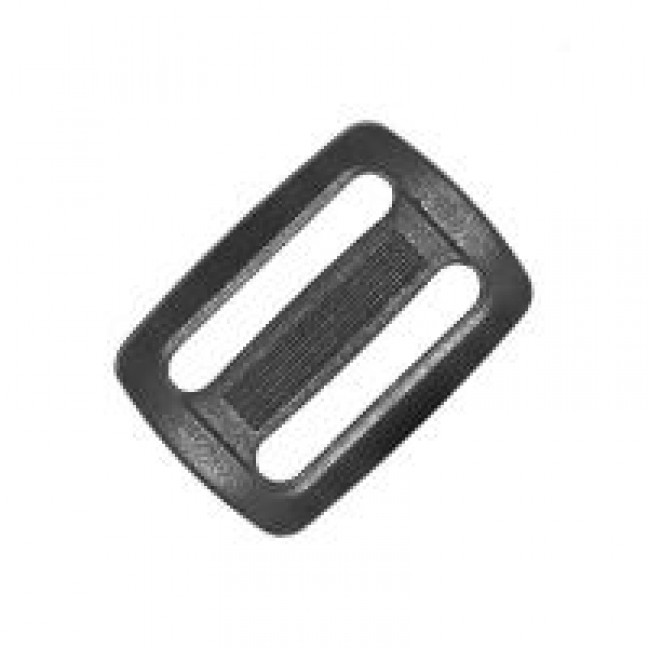 Пряжка двухщелевая пластик ПП 25 мм цвет черный