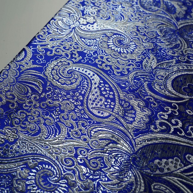 Парча Жаккард Серебро 02 василек купить