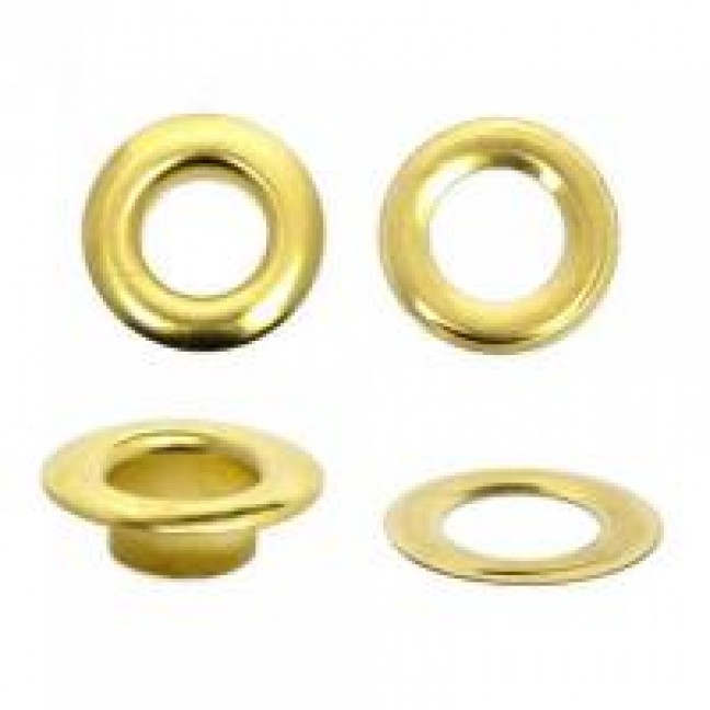 Люверсы 4 мм №2 сталь цвет золото