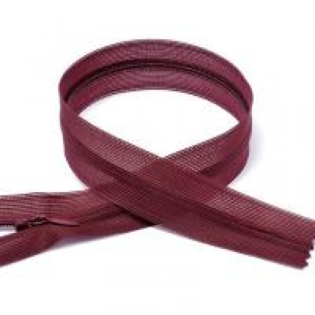 Молния потайная 20 см н/р цвет бордовый 179