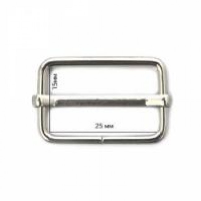 Пряжка регулировочная 25 мм цвет никель