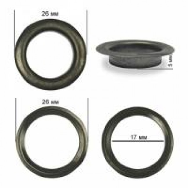 Люверсы 17 мм №31 нержавейка цвет оксид