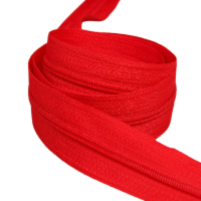 Рулонная молния спиральная тип 3 цвет красный 148 плотность 8.3 г/м 