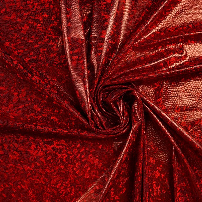 Голограмма D2 05 красный купить оптом ткани голографические, в магазине Aquarelle-tex доставка тканей и фурнитуры Санкт-Петербург, лучший поставщик тканей, распродажа остатков