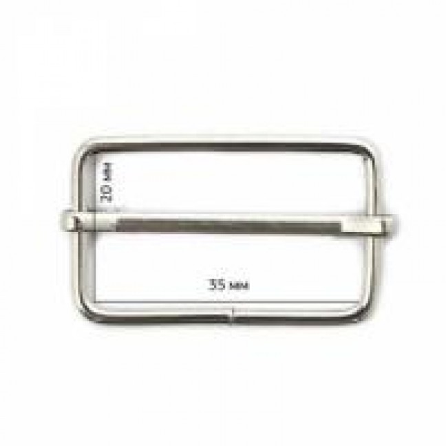 Пряжка регулировочная 35 мм цвет никель