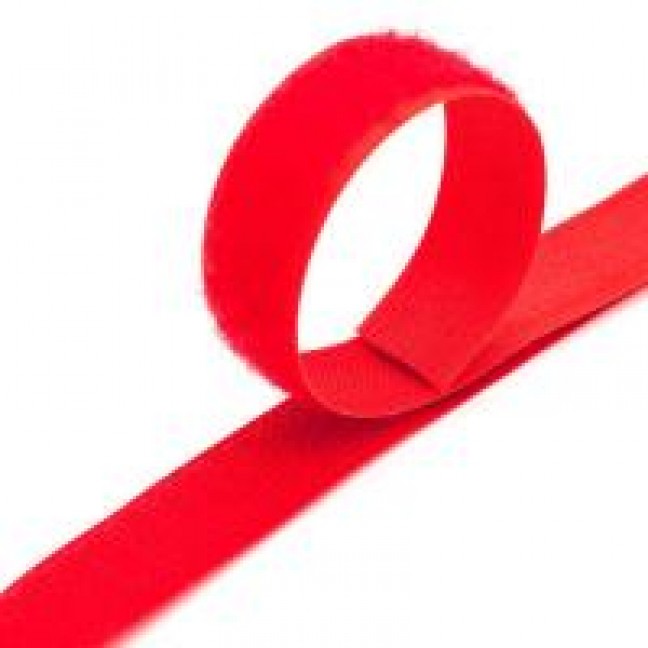 Лента-липучка велькро пришивная 100 мм цвет красный