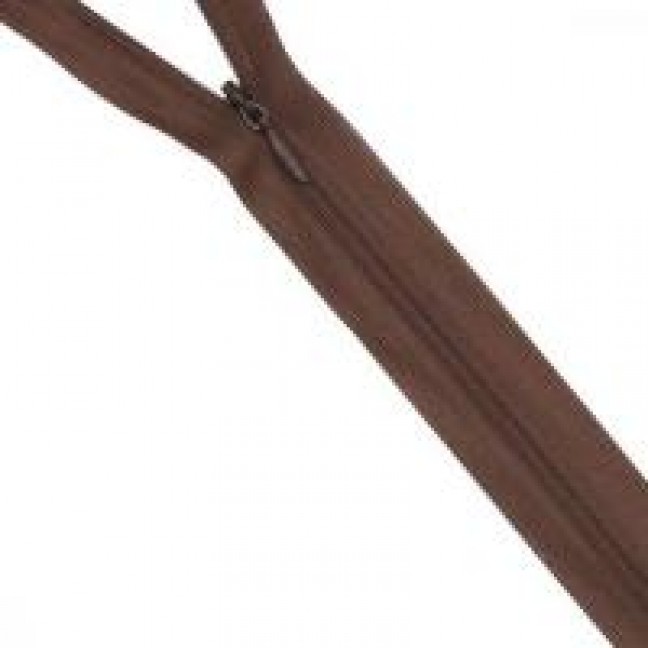 Молния потайная 50 см н/р цвет коричневый 304